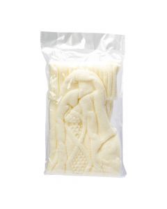 Bota navideña afelpada blanca
