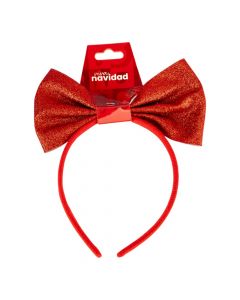Diadema con lazo escarchado