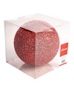 Esfera navideña roja
