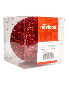 Esfera decorativa navideña roja