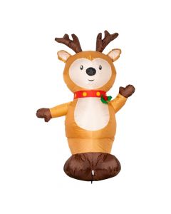 Inflable reno navideño iluminado