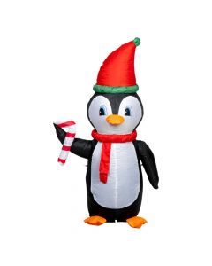 Inflable pingüino navideño