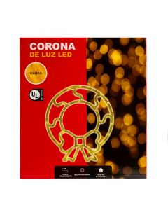 Figura luminosa corona navideña 