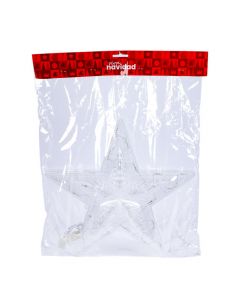 Estrella navideña con luz cálida