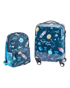 Maleta con salveque estampado 2pzas multicolor