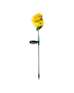 Lámpara solar figura girasol amarillo