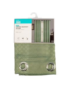 Cortina verde blackout con relieve