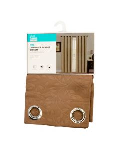 Cortina estampada beige