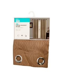 Cortina estampada beige