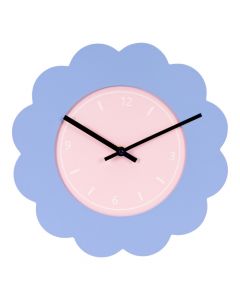 Reloj para pared figura flor bicolor