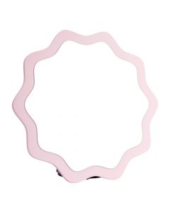 Espejo madera ondulado 30x30x0.9cm rosado