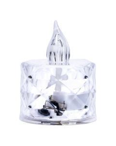 Candela con luz led transparente