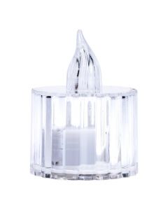 Candela con luz led transparente