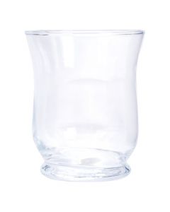 Portavela vidrio redondo transparente