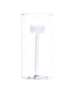 Portavela vidrio redondo transparente