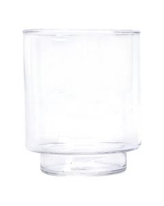 Portavela vidrio redondo transparente