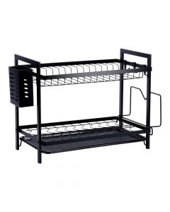 Escurridor para platos 2 niveles negro
