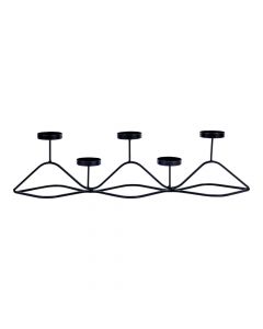 Candelabro metálico 5 candelas negro