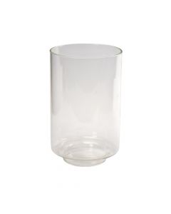 Portavela vidrio liso transparente