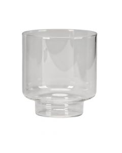 Portavela vidrio con relieve