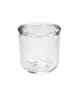 Portavela vidrio transparente