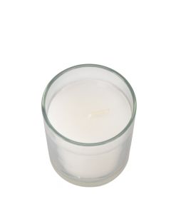 Candela vidrio blanco 8x9cm