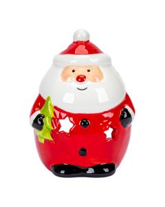Portavela muñeco nieve navideño