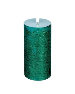 Vela decorativa verde relieve