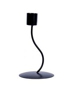 Candelabro metálico curvo negro