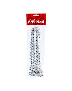 Guirnalda perlas plateado