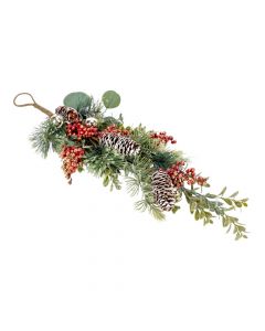 Ornamento navideño con bellota y frutos 55cm mutlticolor