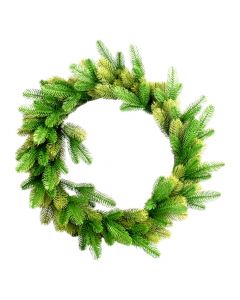 Corona navideña verde