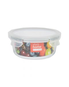 Recipiente vidrio con tapa 640ml transparente
