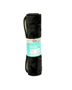 Alfombra para baño afelpada negro