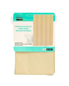 Cortina para baño beige