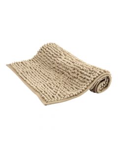 Alfombra afelpada beige baño