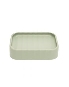 Jabonera rectangular gris