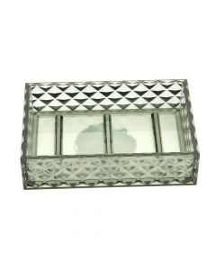 Jabonera rectangular gris