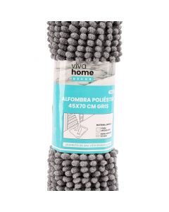 Alfombra afelpado gris baño