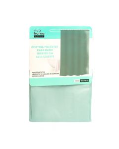 Cortina para baño azul celeste