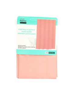 Cortina para baño rosado