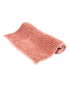 Alfombra afelpada rosado baño