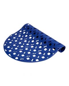 Alfombra plástico lila azul