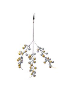 Rama artificial navideña 37cm plateado y dorado