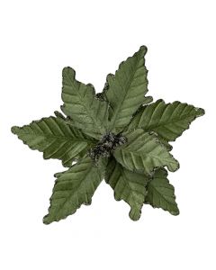 Flor artificual navideña 30cm verde