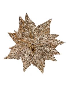 Flor artificial navideña 29cm champagne