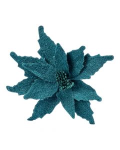 Flor artificial navideña 31cm verde oscuro
