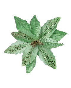 Flor artificial navideña 40cm verde limón