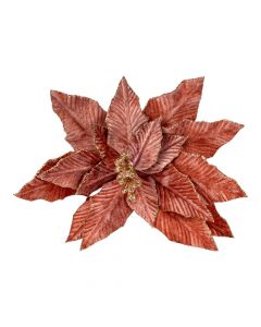Flor navideña oro rosa