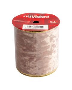 Cinta navideña 10cm oro rosa
